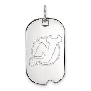 Black Bow Jewelry Sterling Silver New Jersey Devils NHL Pendant - 1 of 3