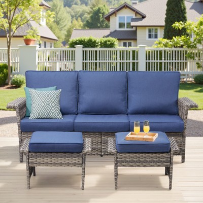Buenhomino Outdoor Patio All-Weather Wicker Furniture Set