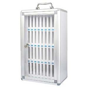Kore Design Cell Phone Storage Wall Mount Aluminum Lock Box, 36-Slot - 1 of 3