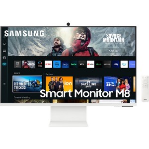 Manufacturer Refurbished Samsung 27" M8 4K Ultra HD 60Hz 4ms GTG VA LED Gaming Monitor, Warm White - 1 of 1