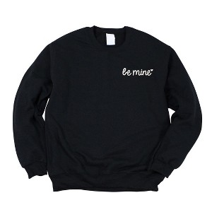 Simply Sage Market Women's Graphic Sweatshirt Embroidered Be Mine Heart Mini - 1 of 4