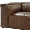 Brancaster 98" Sofas Retro Brown Top Grain Leather - Acme Furniture: Vintage Style, Aluminum Accents, 5-Seater - 2 of 4