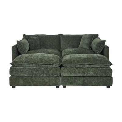 NicBex Couches for Living Room Deep Seat Sofa Couch Upholstered 2 Seater Sleeper Loveseat Sofa with 4 Pillows for Bedroom