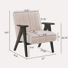 Vynxaria Modern Accent Chair,Chenille Arm Chairs for Living Room,Upholstered Mordern Armchair,Comfy Soft Padded Lounge Chair in Small Space - 4 of 4