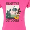 Women's - Disney - Enjoy The Outdoors Mickey Juniors Fitted Graphic T-Shirt - image 2 of 3