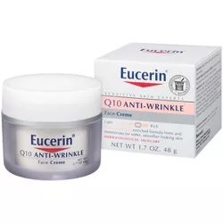 Eucerin Q10 Anti-Wrinkle Sensitive Skin Unscented Face Cream - 1.7oz