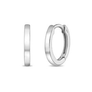 Girls' Standard Huggie Hoop Sterling Silver Earrings - In Season Jewelry - 1 of 3