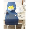 Design Imports  Pvc Tabletop Collection Woven Indoor/Outdoor, Table Runner, 14X72", Nautical Blue - 4 of 4