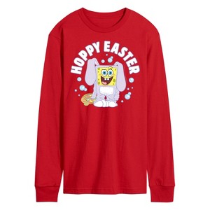 Men's - SpongeBob Squarepants - Hoppy Easter Long Sleeve Graphic T-Shirt - 1 of 4