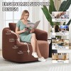 KWPZQEB 360° Swivel Armchair, Round Accent Chairs with Pillow, Modern Lounge Chair, High-Resilience Sponge Chair for Living Room, Bedroom, No Assembly - 4 of 4