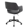 Sapphtopaz Modern Office Chair with Open Back Upholstered Height Adjustable Swivel Task Chair with Matel Base Vanity Chair for Home Office - 4 of 4