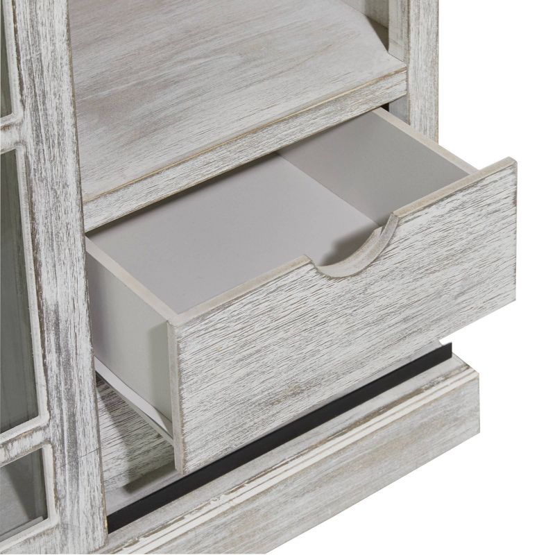 Farmhouse Metal and Wood Cabinet White - Olivia &#38; May, 6 of 10