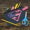 Superman Usa American Flag Shield Logo Makeup Cosmetic Bag Organizer Pouch - 2 of 4