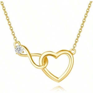 Infinity Love Heart Necklace Bracelet Dainty for Women Fashionable and Exquisite Daily Wear - 1 of 4