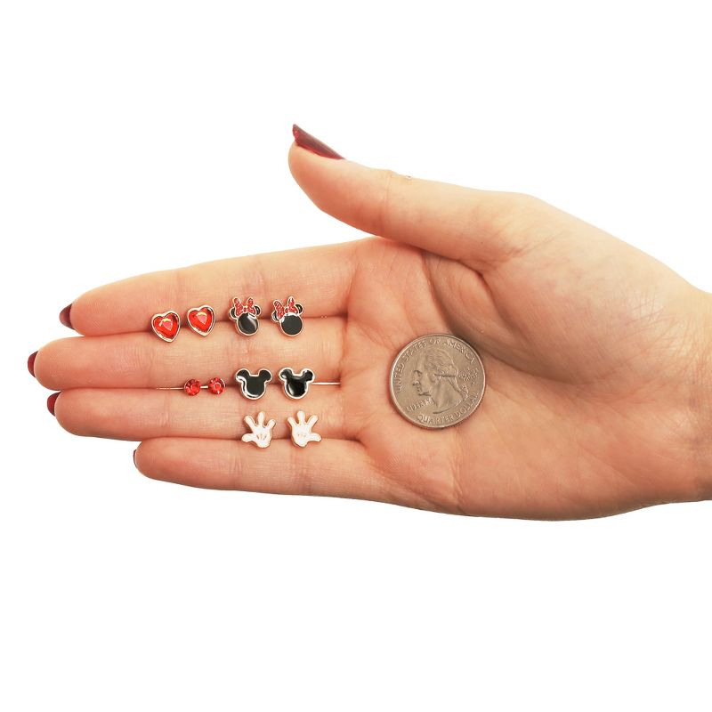 Disney Mickey and Minnie Mouse Fashion Stud Earring Set - 3/4/5 Pairs Per Set, 3 of 5
