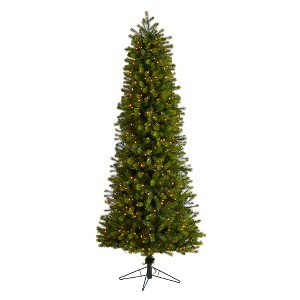 Nearly Natural 7.5-ft Slim Colorado Mountain Spruce Artificial Christmas Tree with 600 (Multifunction with Remote Control) - 1 of 4