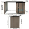 GDFStudio Mark Outdoor Galvanized Steel Firewood Rack and Storage Shed - 3 of 4