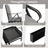 Tangkula Patio Glider Chair Single Outdoor Rocking Chair w/ Seat & Back Cushions - 4 of 4