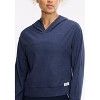 Peloton Women's Dreamblend Curved Yoke Pullover Hoodie, Navy Blue - 4 of 4