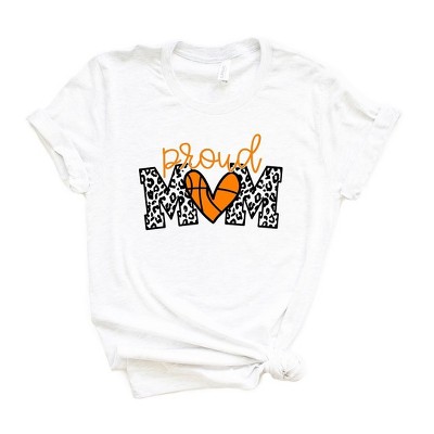 Simply Sage Market Women's Proud Mom Basketball Colorful Short Sleeve Graphic Tee