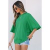 Amaryllis Women's Ruffle Sleeve Blouse Elegant Mock Neck Relaxed Fit Lightweight Versatile Chic - 2 of 4