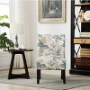 CAVINAS English Letter Print Fabric Armless Chair, Contemporary Accent Chair with Removable Back and Removable Legs - 4 of 4