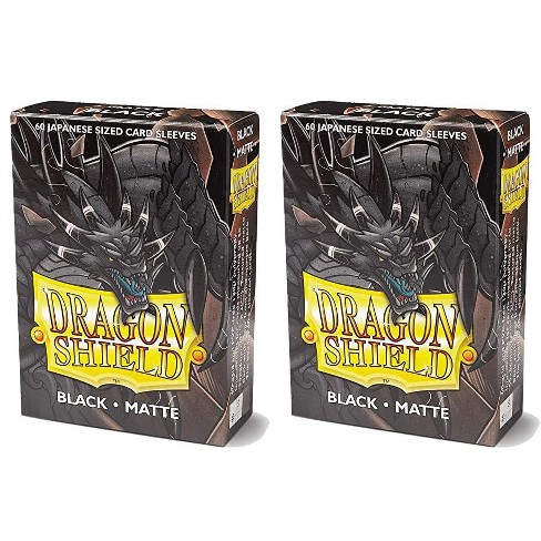 Dragon Shield Bundle: 2 Packs of 60 Count Japanese Size Mini Matte Card Sleeves - Matte Black - image 1 of 4