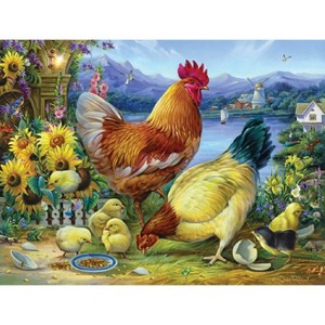 Sunsout Rooster Walk 500 pc   Jigsaw Puzzle 61918 - 1 of 4