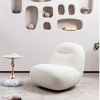 Large Swivel Accent Chair,Velvet Fabric Upholstered Sofa Chair,Living Room Armless Comfortable Chair With Solid Wood Frame-Coolbibila - 2 of 4