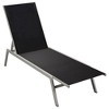 vidaXL Sun Lounger Steel and Textilene Black - 3 of 4
