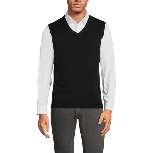 Lands' End Men's Fine Gauge Cotton Vest - 1 of 3
