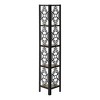 Vynxaria 62"h 4 - Tier Corner Transitional Bookshelf in Brown and Black - 4 of 4