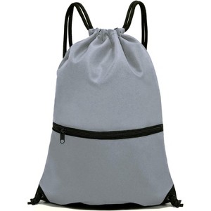 Drawstring Backpack, Lightweight Sports Gym Sack for Men & Women, Durable Cinch Snackpack for Beach - 1 of 4