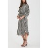 August Sky Women's Stripe Round Neck Belted Shirt Dress - 3 of 4