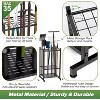 Garden Tool Organizer - Heavy Duty Rolling Garden Tool Rack - Steel Organizer Wheels & Hooks for Garage/Shed/Outdoor - 3 of 4