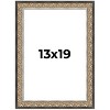 PosterPalooza | Ornate Silver Picture Frame - UV Acrylic, Foam Board Backing, Hanging Hardware - 2 of 4