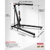 2-Ton Hydraulic Shop Crane Folding Engine Hoist with Lever,4400Lbs Capacity w/6 Steel Casters-Heavy-Duty Portable Car Lift for Truck Engines(168lbs) - 2 of 4