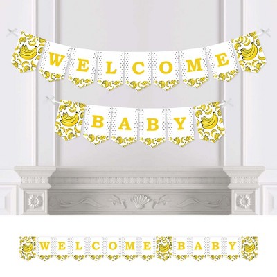 Big Dot of Happiness Let's Go Bananas - Tropical Shower Bunting Banner - Party Decorations - Welcome Baby