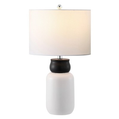 Ventrus 25" Black and White Ceramic Table Lamp
