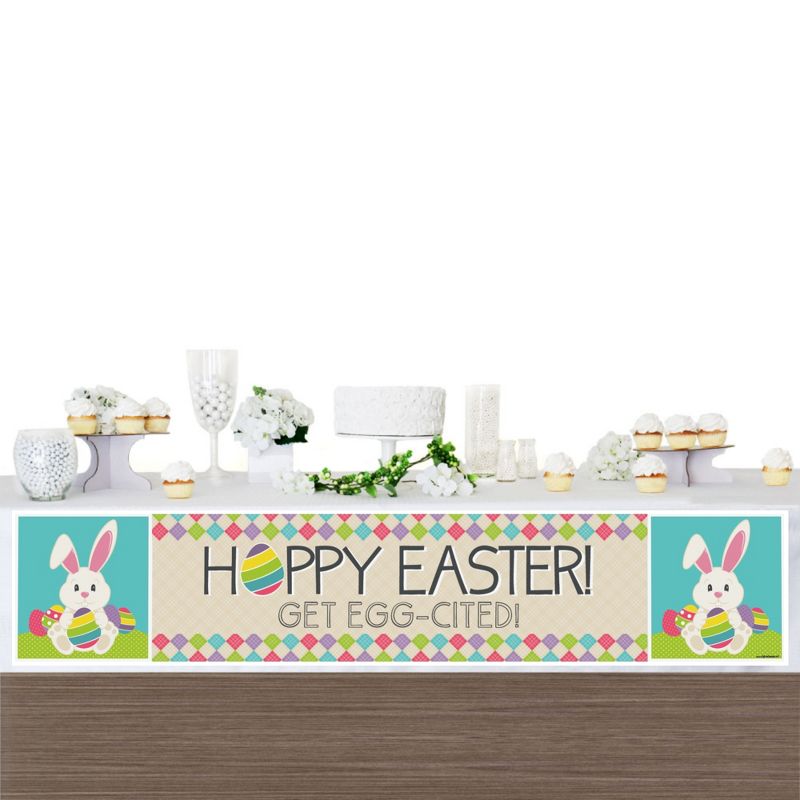 Big Dot of Happiness Hippity Hoppity - Easter Bunny Party Decorations Party Banner, 3 of 7
