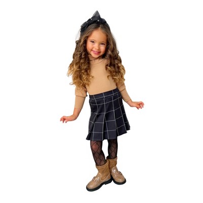 Girls Top Of The Class Sweater & Pleated Skirt Set - Mia Belle Girls ...
