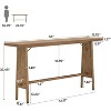 Tribesigns 63" Entryway Table, Wooden Console Table with Metal Legs, Sofa Table Behind Couch for Entrance, Hallway, Living Room - 3 of 4