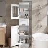 70" Tall Bathroom Cabinet, Narrow Storage Cabinet with Doors and Adjustable Shelf, Freestanding Linen Slim Cabinet for Laundry Room, Kitchen - 4 of 4