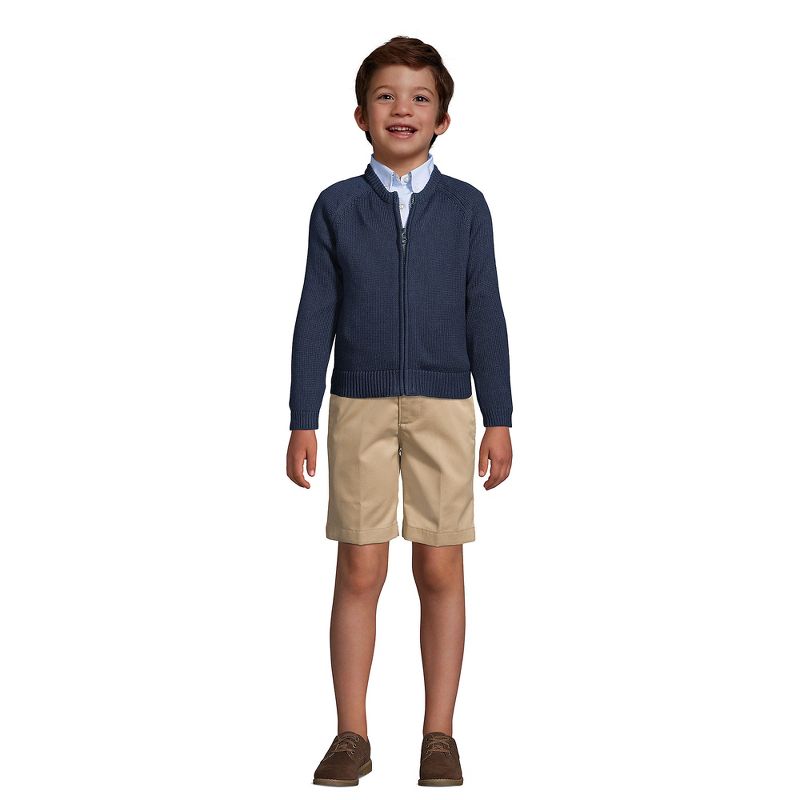 Lands' End School Uniform Little Kids Slim Plain Front Stain Resistant Wrinkle Resistant Chino Shorts, 5 of 6