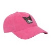 Kuromi Character Art Women's Pink Baseball Cap-OSFA - 4 of 4
