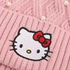 Hello Kitty Pink Knit With Faux Fur Pom Cuff Beanie - 4 of 4