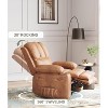 Coucheta 22'' Rocker Recliner - Manual PU Leather with Cup Holders and Side Pockets, for Living Room, Bedroom, Nursery, Coffee - 3 of 4