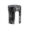 TOV Furniture Marisol 14" Round Marble Side Table in Black Finish - 4 of 4