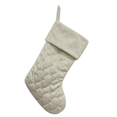 Season's Designs 20In White Pleated Stocking