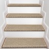 YEERSWAG 30" x 9.5" 15 Pcs Non-Slip Modern Premium Stair Treads Carpets Floor Mats for Wooden Steps Indoor - 2 of 4